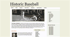 Desktop Screenshot of historicbaseball.com