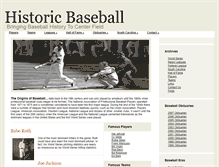 Tablet Screenshot of historicbaseball.com